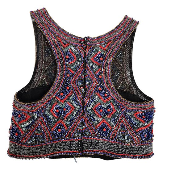 Cassandra Stone by Mac Duggal Beaded 2 Piece Maxi Length Prom Dress Gown Size 2 - Picture 11 of 16